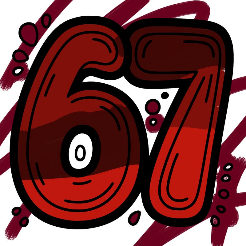 the number 67