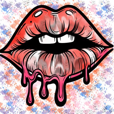 lips that look realistic and drip