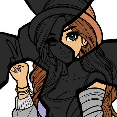 a model holding up the peace sign