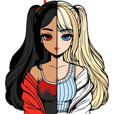 realistic girl split