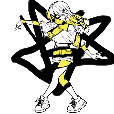 realistic girl danceing