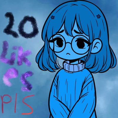 sad girl with glasses in a sweater