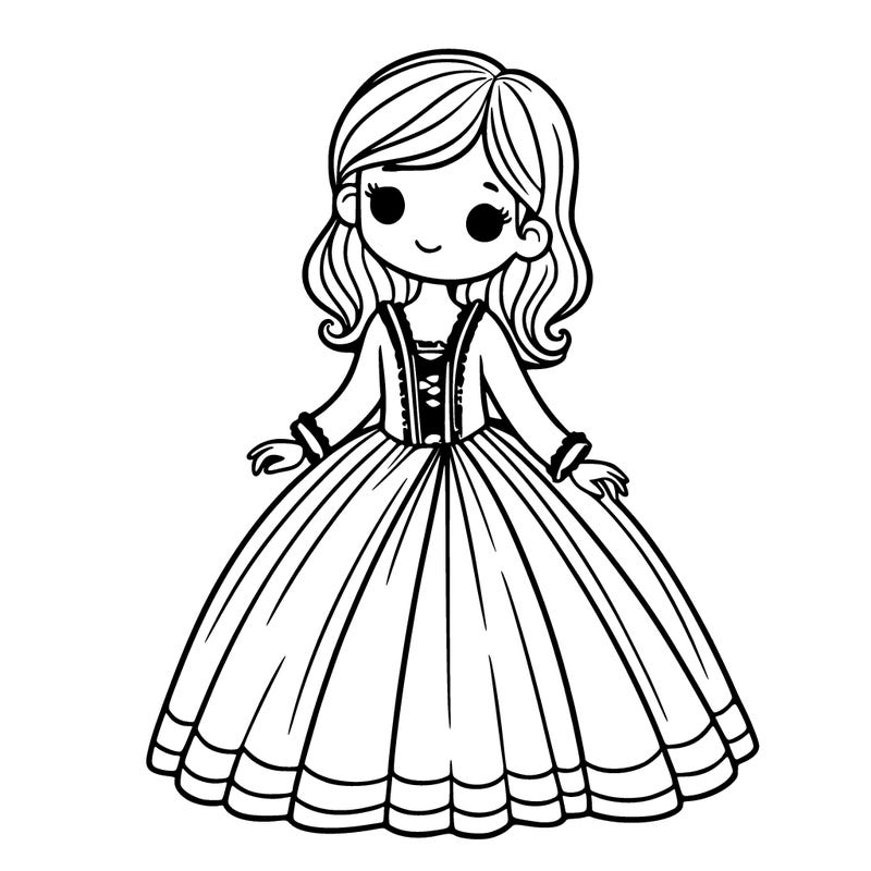 girl with a long dress