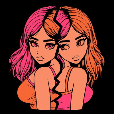 realistic girl split