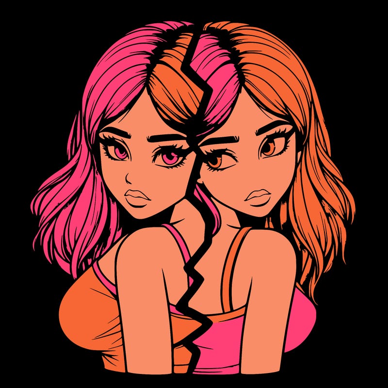 realistic girl split