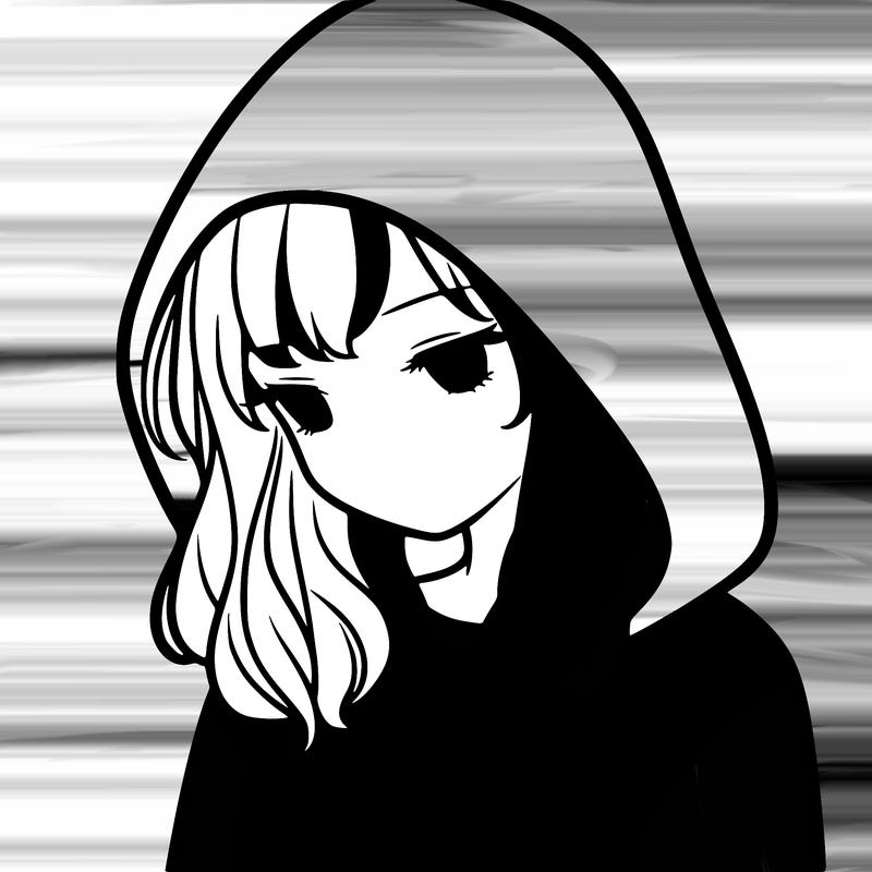 girl with a hoodie with hood over her head