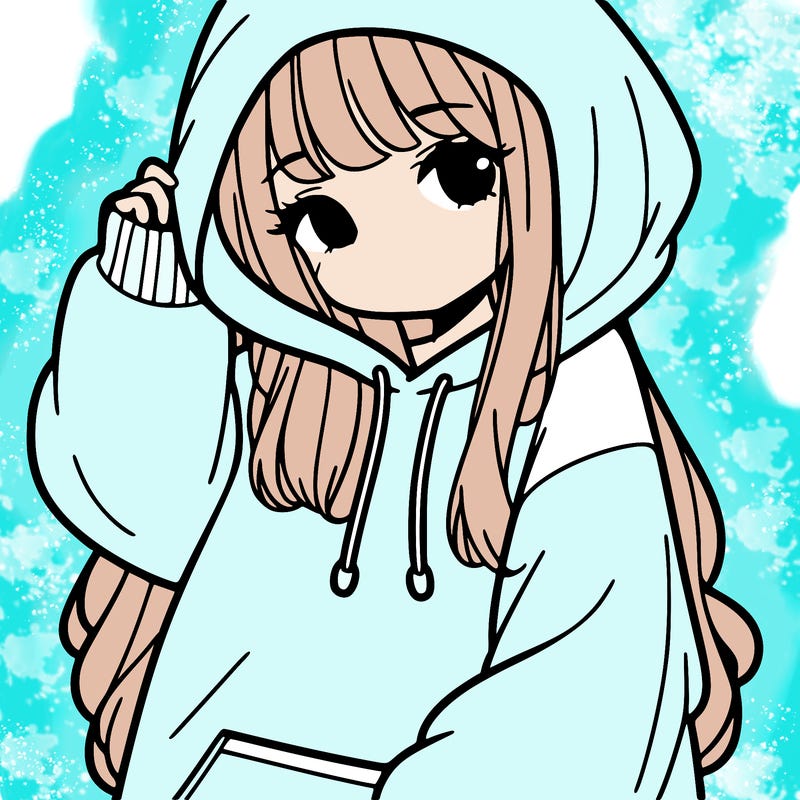 girl in a over sizes hoodie