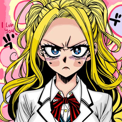 a really mad realistic manga girl