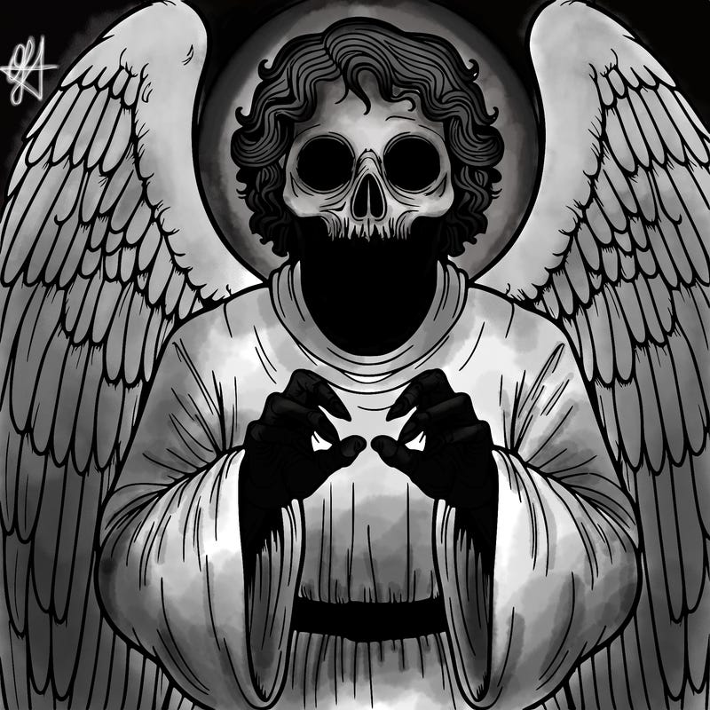creepy biblically accurate angel realistic