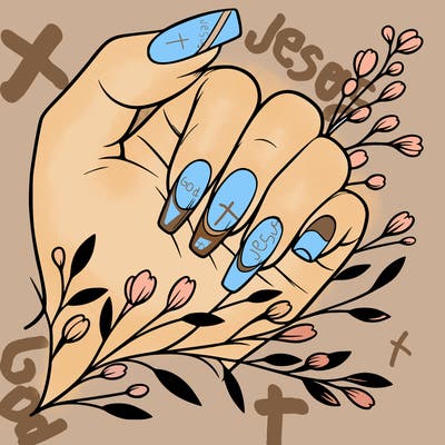 nails with french tip