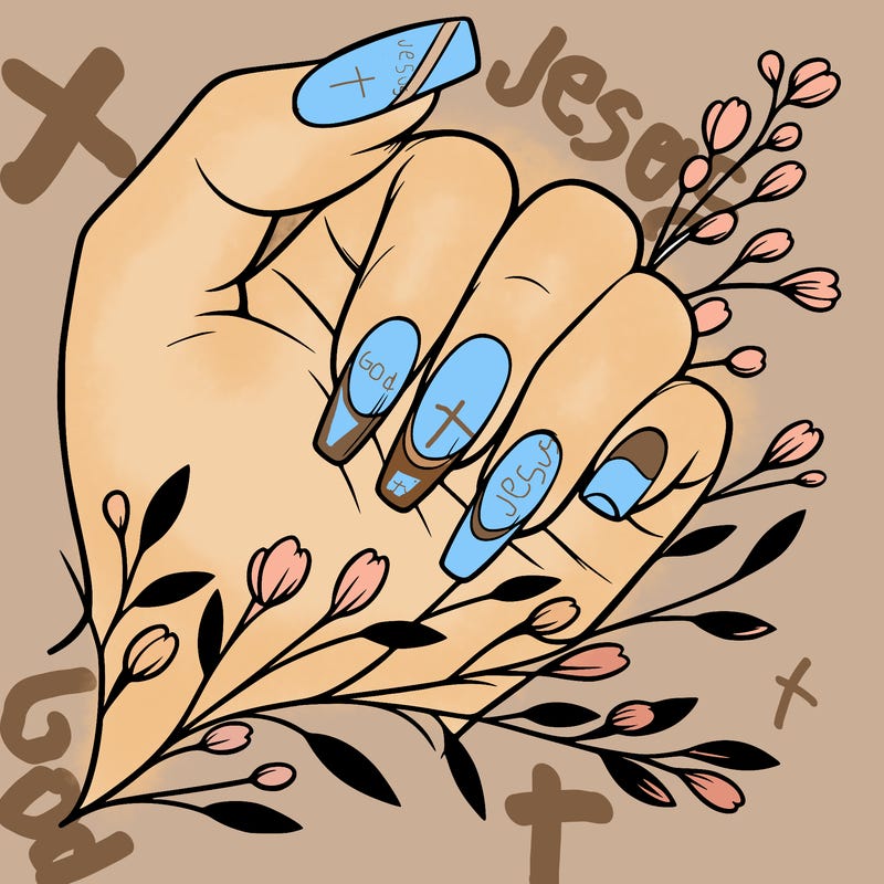 nails with french tip