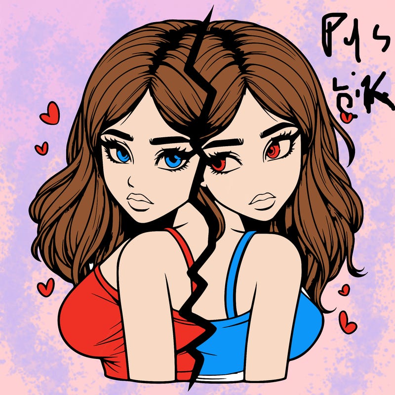 realistic girl split