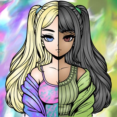 realistic girl split