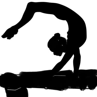 gymnast on the beam realistic