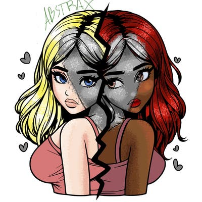 realistic girl split