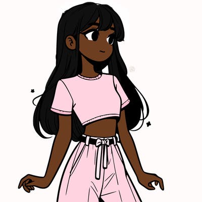 girl in a cute crop top