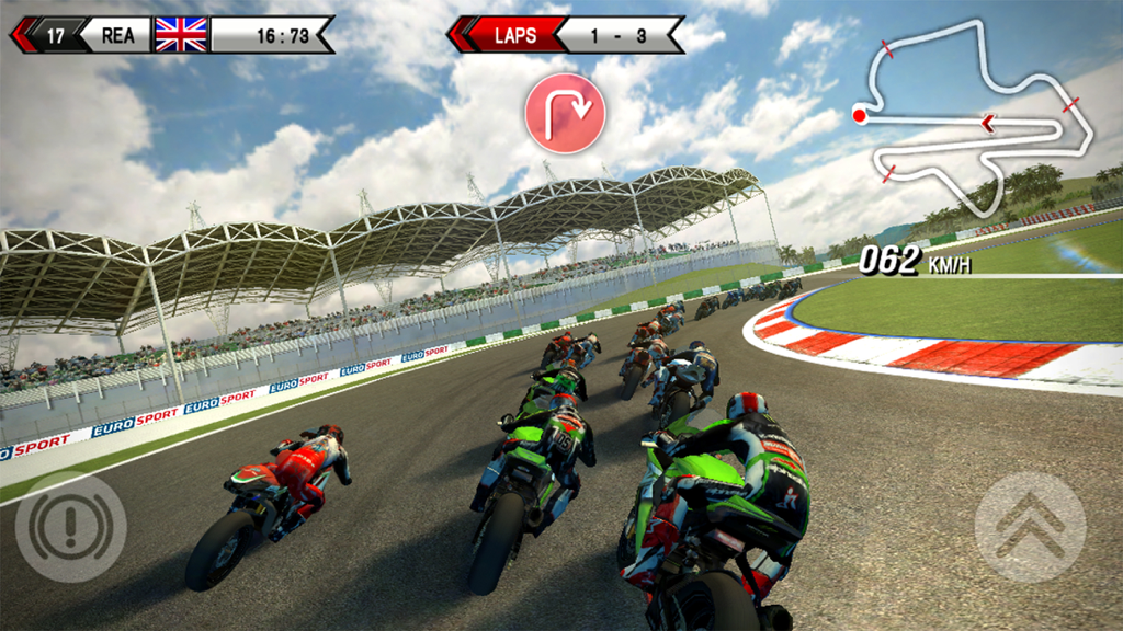 SBK15 - Official Mobile Game - Motorcycle racers competing on a professional track in SBK15