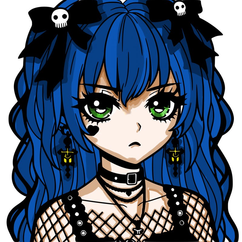 goth anime girl