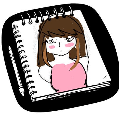 a blank sketch pad