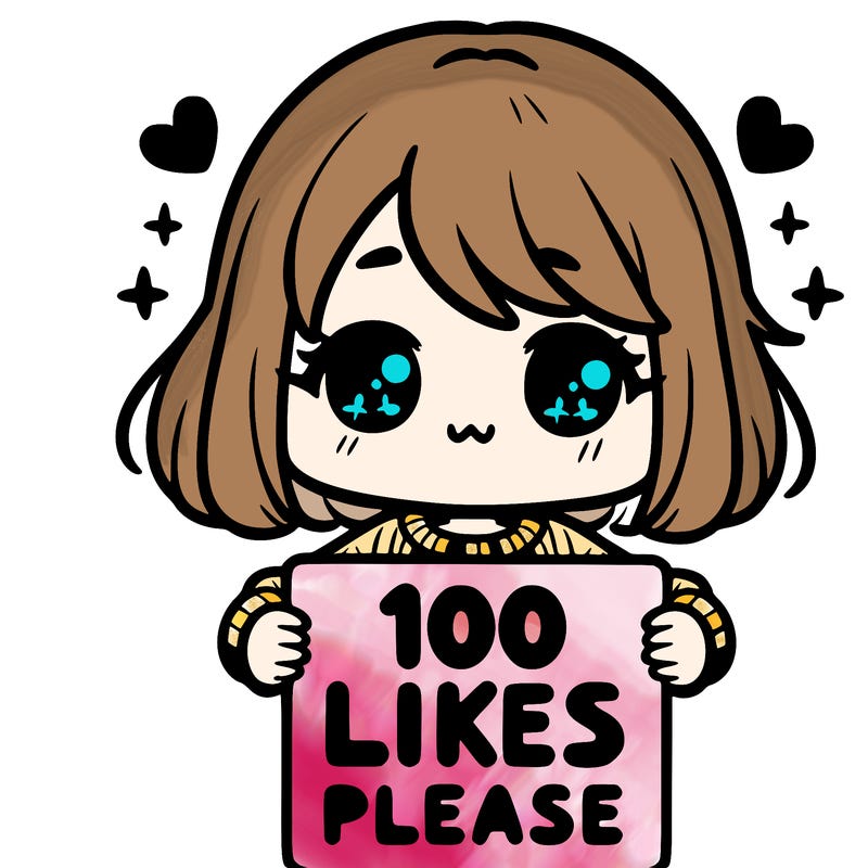cute girl holding a sign saying 100 likes please