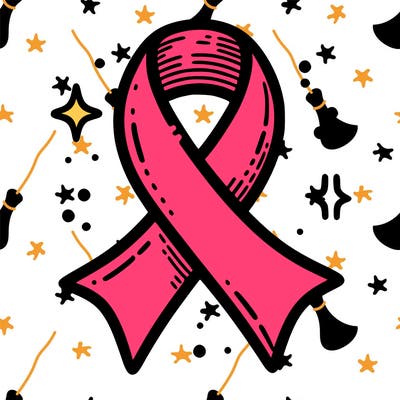 ribbon symbol of national breast cancer awareness month