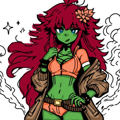 hot baddie anime girl