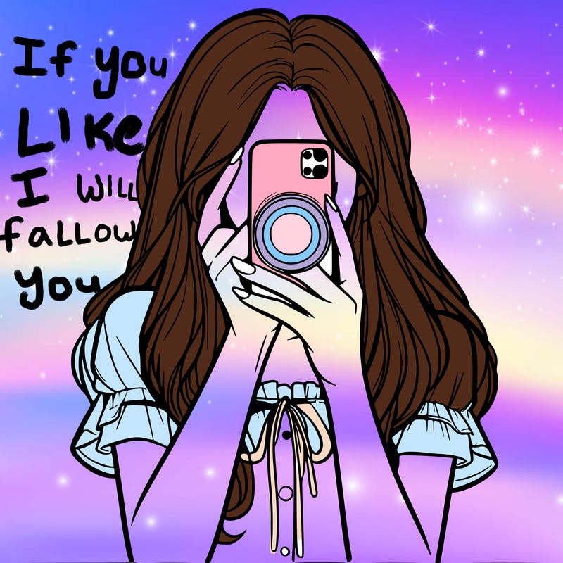 a realistic girl holding her phone taking pictures