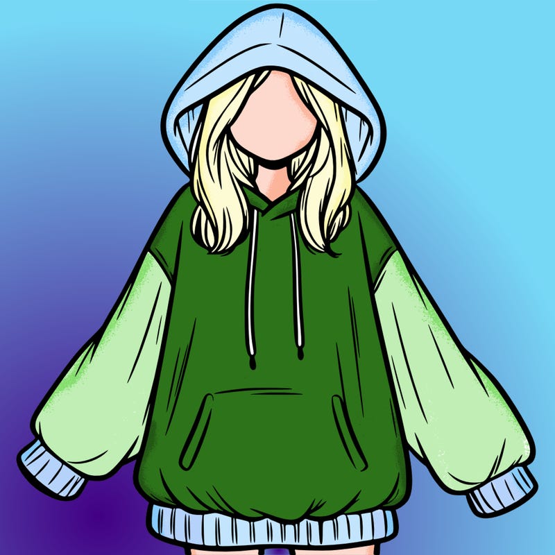 girl in oversized hoodie