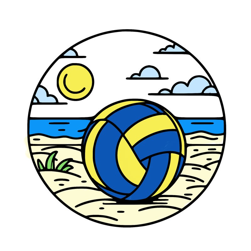 volleyball on a beach