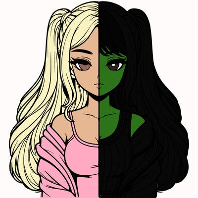 realistic girl split