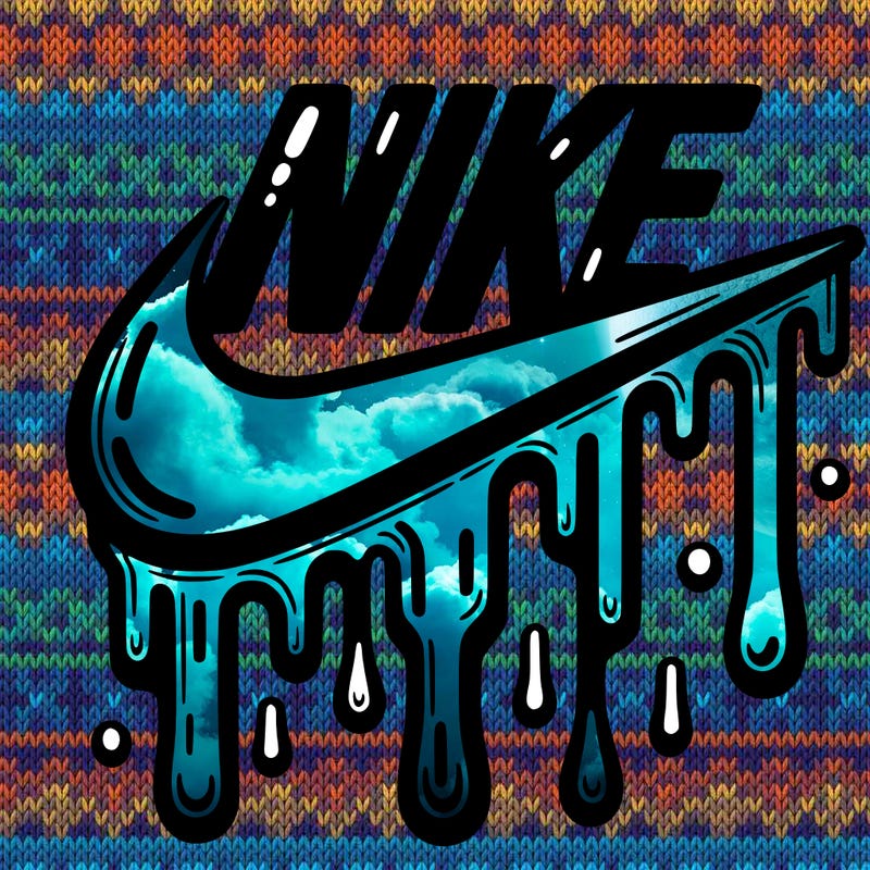 dripping nike logo
