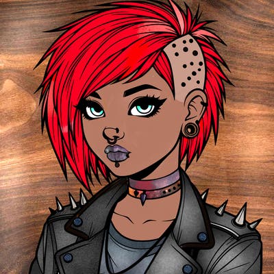 realistic punk girl