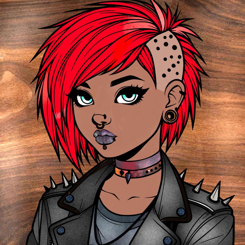 realistic punk girl