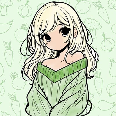 shy pretty girl wearing a sweater that is falling off one shoulder portrait