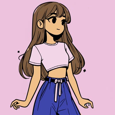 girl in a cute crop top