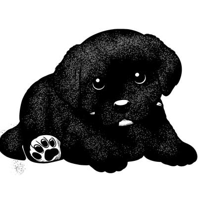 a cute realistic puppy