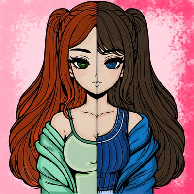 realistic girl split