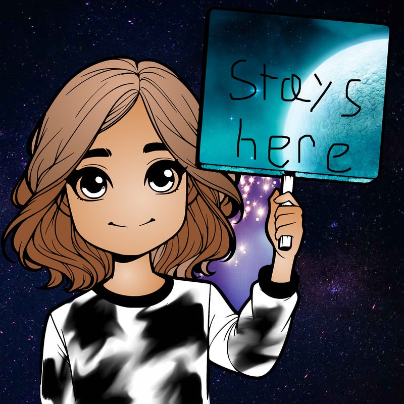 realistic girl holding up a sign