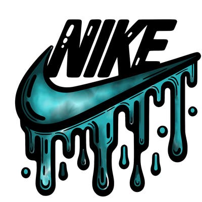 dripping nike logo