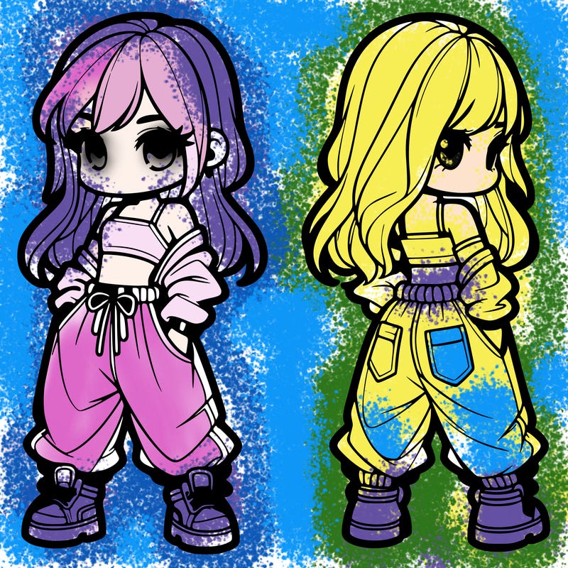 girl in crop top and baggy pants