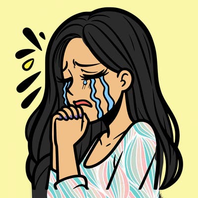 woman crying