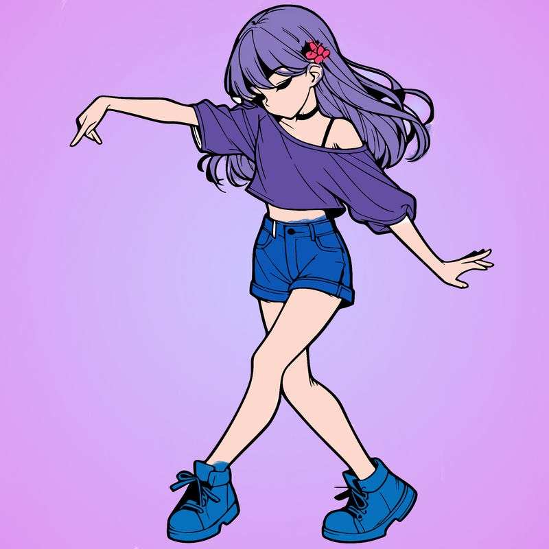 realistic girl danceing