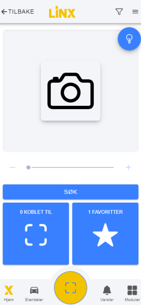 Linx - Dashboard of the Linx app for equipment and vehicle management.