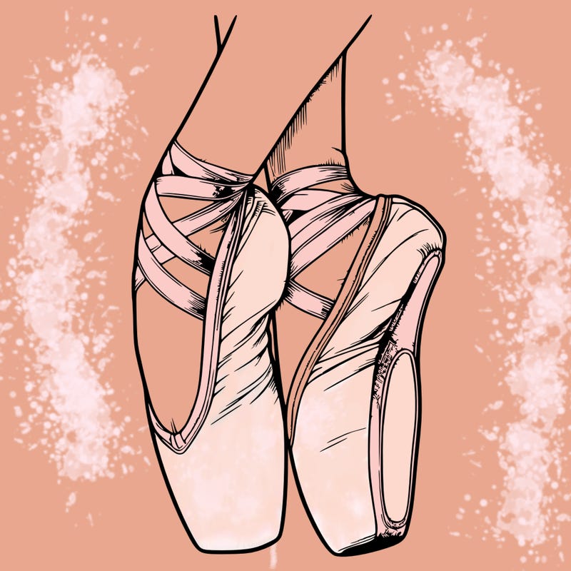 realistic point shoes ballet