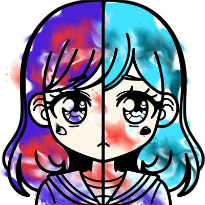 a split of a girl