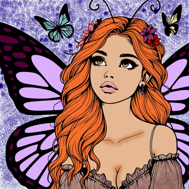 butterfly fairy realistic girl