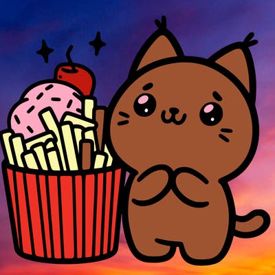 cute food cat