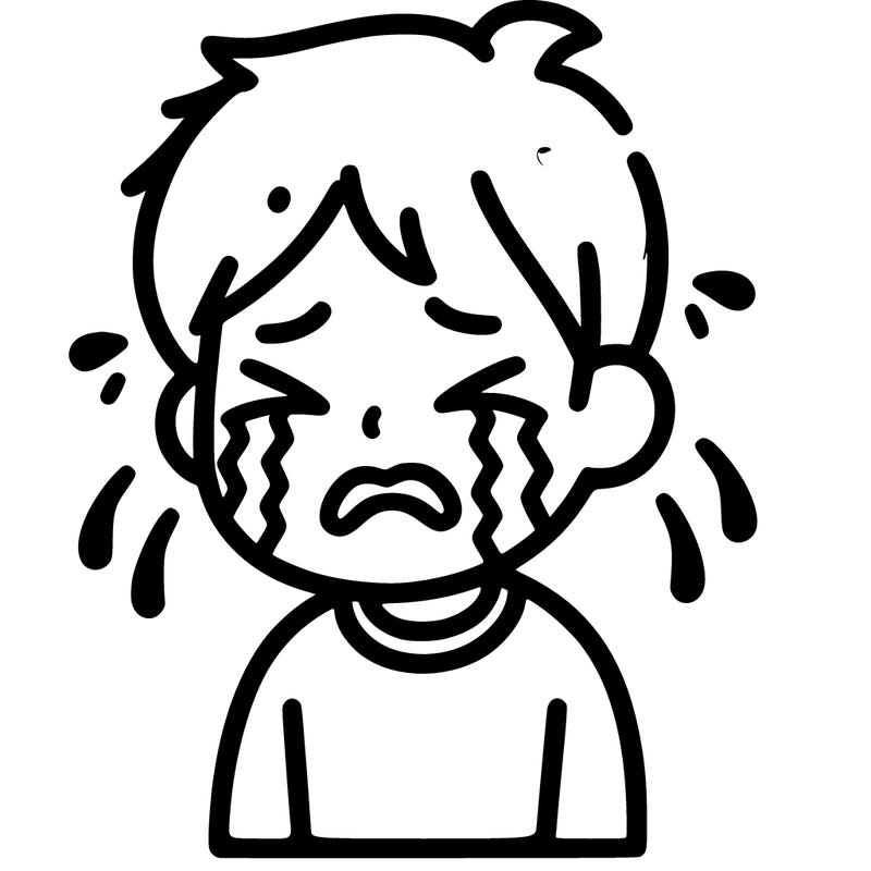 a person crying