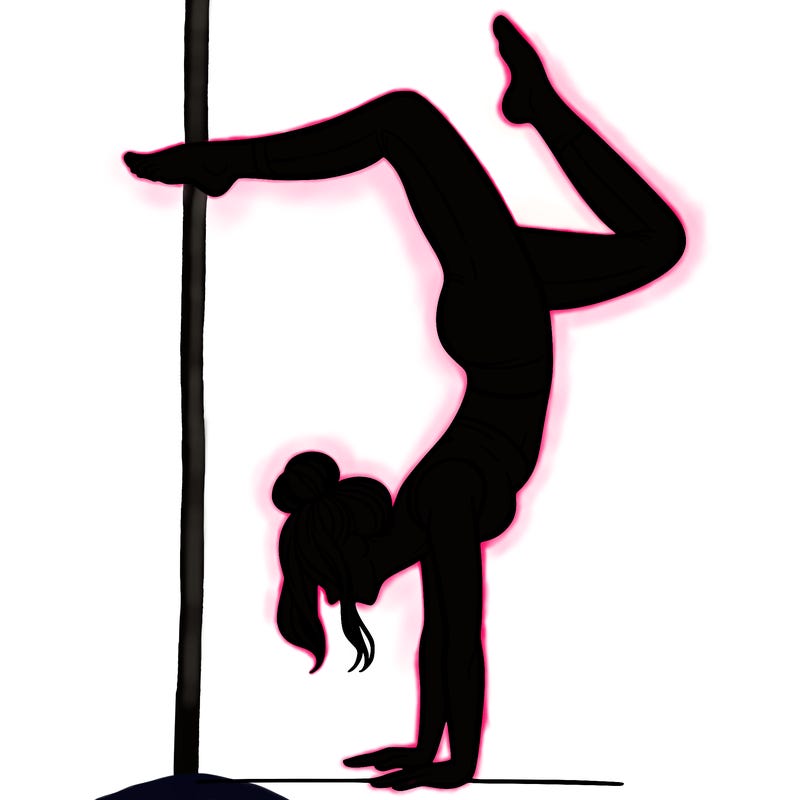 a woman doing a handstand