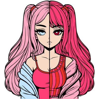 realistic girl split